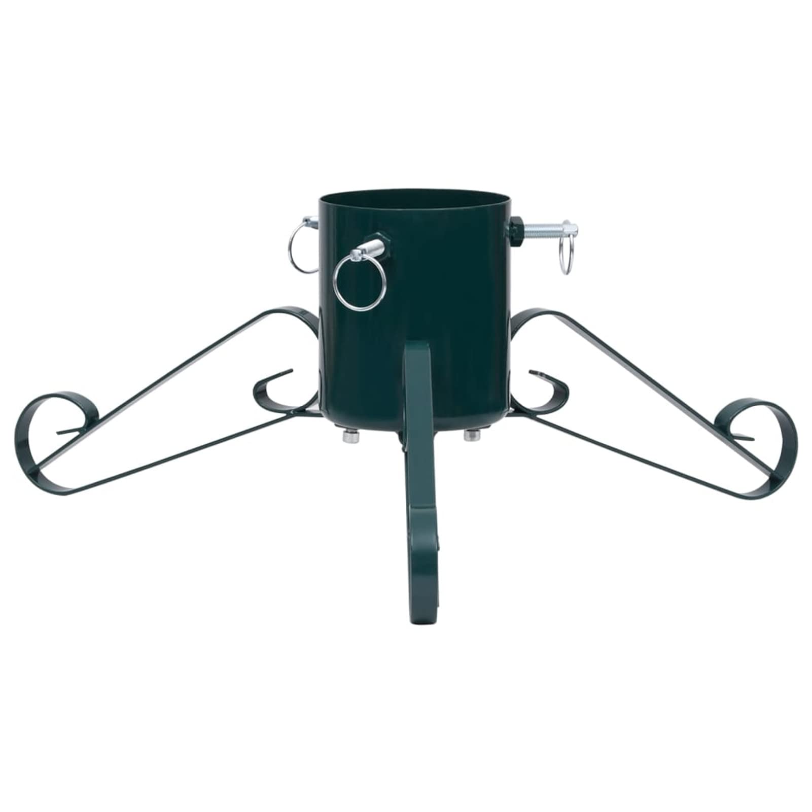 Soporte para árbol de Navidad Base para arbol de Navidad Verde 58x58x21 cm,Decoración Navideña,Soporte de Pie de Metal