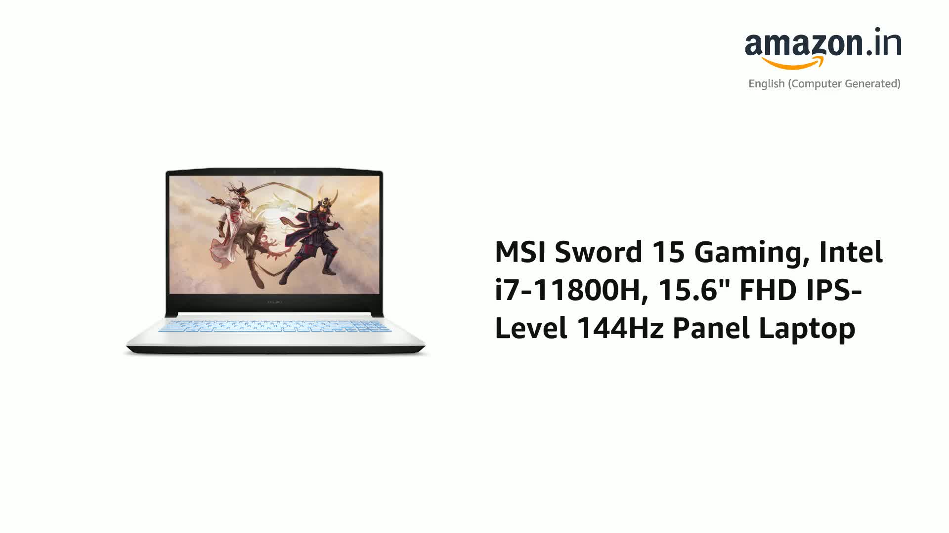 MSI Sword 15 Gaming, Intel i7-11800H, 15.6