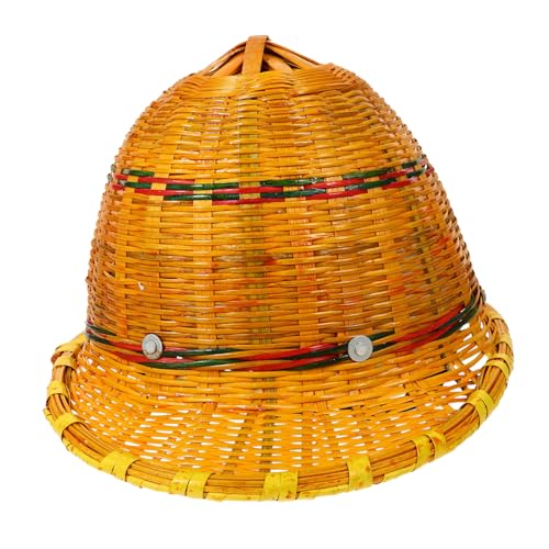 DECOMELODY Construction Worker's Bamboo Hard Hat Safety Helmet Ventilated Brim for