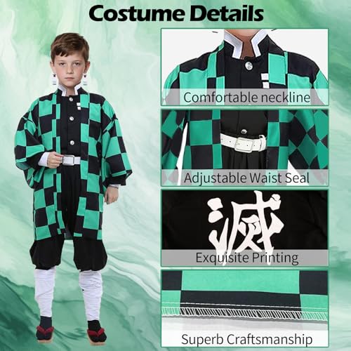Disfraz Kimono Cosplay Anime Kitimi 140 Verde miniatura 4