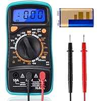 Mini Digital Multimeter Digitalmultimeter für Spannung AC/DC Spannung, Diode und Mehr mit Kapazitäts-, Frequenz- und Diodentest, Voltmeter Messgerät Digital Brovamo Mini i11