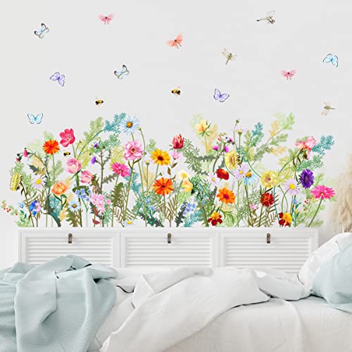 Vinilo decorativo floral adhesivo electrostático 30x90cm 2 piezas miniatura 2