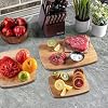 Set de Tablas de Cortar de Bambú para Cocina - 3 Piezas Reversibles de Madera, Tablas para Carne, Pan, Fruta, Queso, Preparación de Comidas, Tabla de Madera y Servir Charcutería por Bambusi 8
