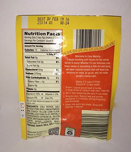 Casa Mamita Taco Seasoing Mix, 1 Oz. Packets - 4 Pack image 3