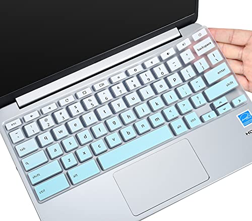 Keyboard Cover for DELL Inspiron 11.6' Chromebook/DELL Chromebook 11 3100 C3181 3120 3180 3181 3189 5190 11.6 inch/DELL Chromebook 13 3380 13.3' Chromebook Protective Skin, Ombre Mint Green