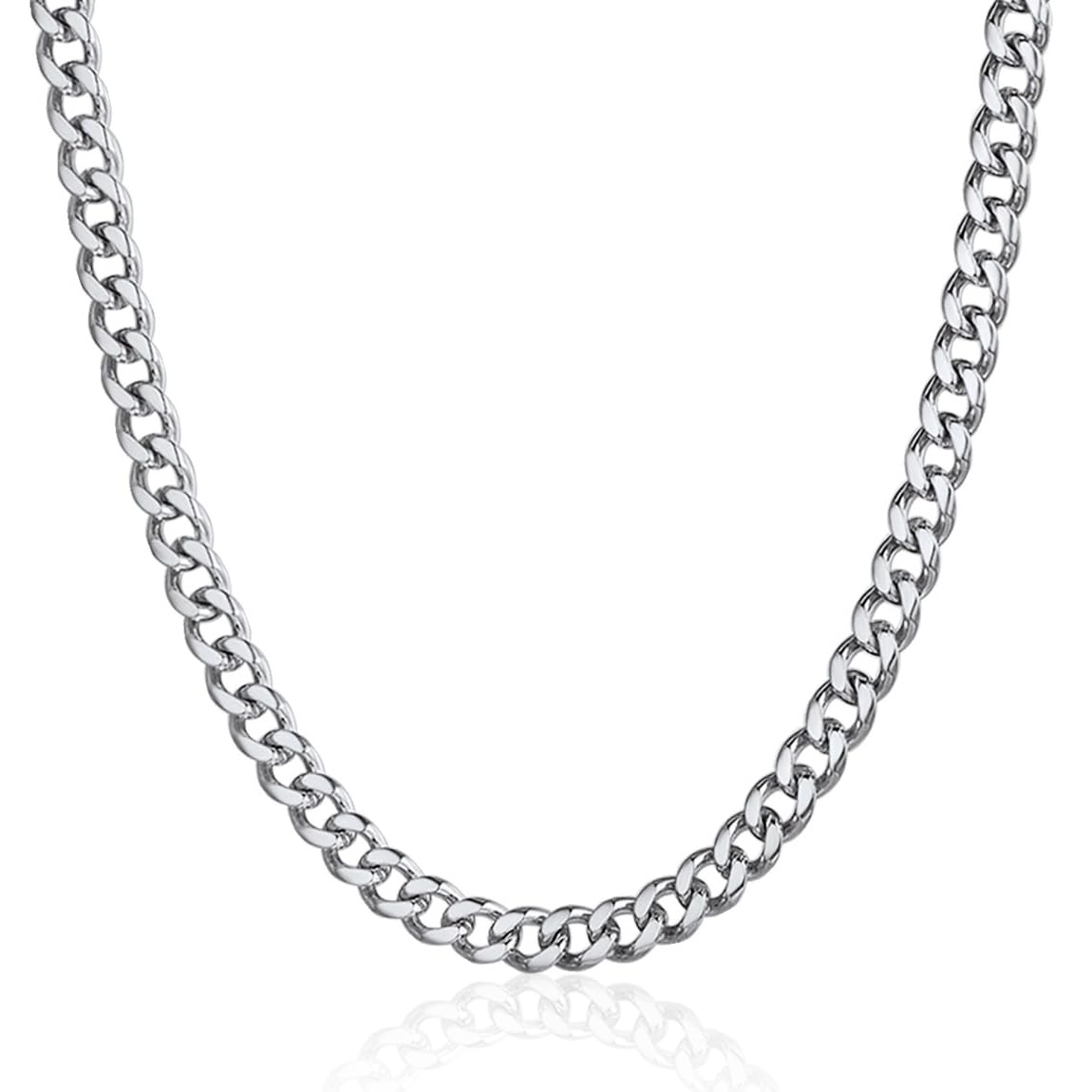 ChainsPro Chunky Miami Cuban Link Chains for Men,Stainless Steel Cuban Chain Necklace,4.8/6/10/14mm Width,No Tarnish& Thick Hip Hop Jewelry,18-30 inch Length, Black/Gold Plated/Silver,Send Gift Box