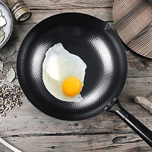 Wok de hierro con tapa de madera 12.5 pulgadas miniatura 3