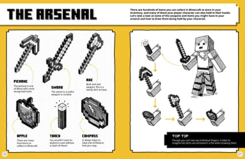 Minecraft How to Draw: An official Minecraft drawing book, fully illustrated with spaces to draw on