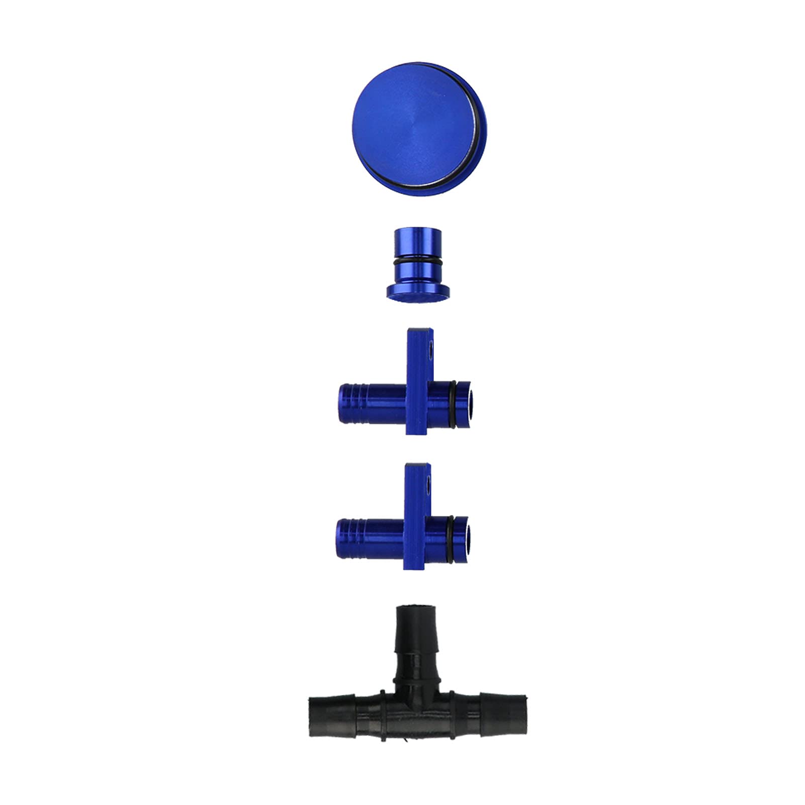 Kit de línea de combustible diésel, accesorio de cambio de ruta de aleación de aluminio Kit de cambio de ruta de diésel, PVC azul, reemplazo de modificación de vehículo para GM Duramax 6.6L 2004.5-201
