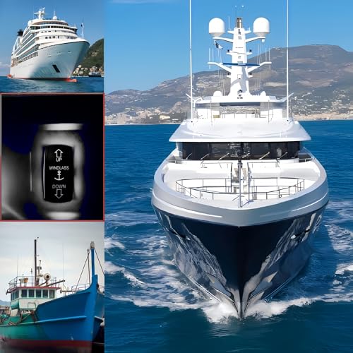 image for Generic Anchor Windlass Up/Down Rocker Switch 12V-24V 4 Pin SPDT 3 Pos