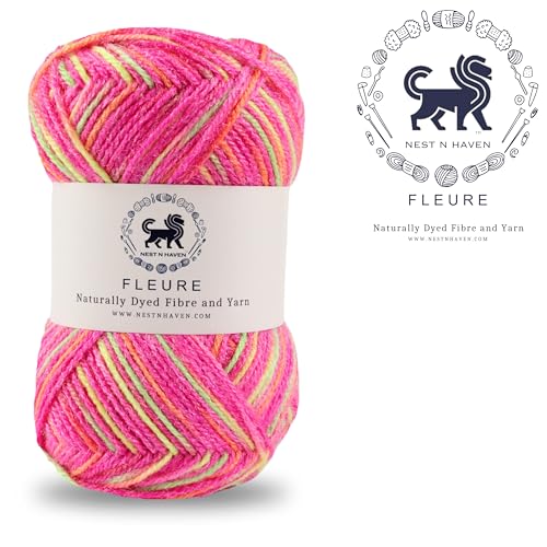 Image of Nestnhaven Acrowools Fleure Hand Knitting and Crochet Yarn. Pack of 1 Ball - 100gms. Shade no - NNHF (Multicolor22) | (200 Gm)