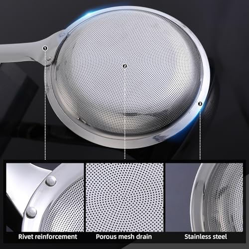 Yenxiku DIA 4.33" & 3.54" Multi-Functional Hot Pot Fat Skimmer Spoons thumb #3