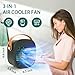 Portable Air Conditioners, Rechargeable Mini Air Conditioner Fan with 3 Wind Speeds, Quiet Personal Small Desk Air Cooler for Bedroom/Car/Home/Camping/Travel/Office