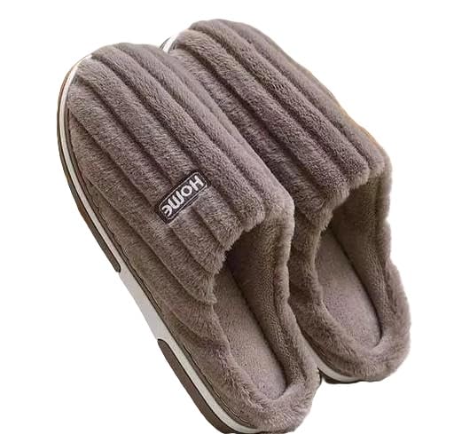 Fashionable Warm Slides for Bedroom and Hall Area with Soft Cozy Indoor Comfort 7 Brown