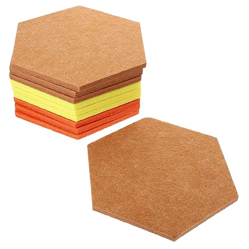 10Pcs Hexagon Felt Board Adhesive Pin Board for Wall Decor Decorative Memo Board for Home for Displaying Photos and Reminders