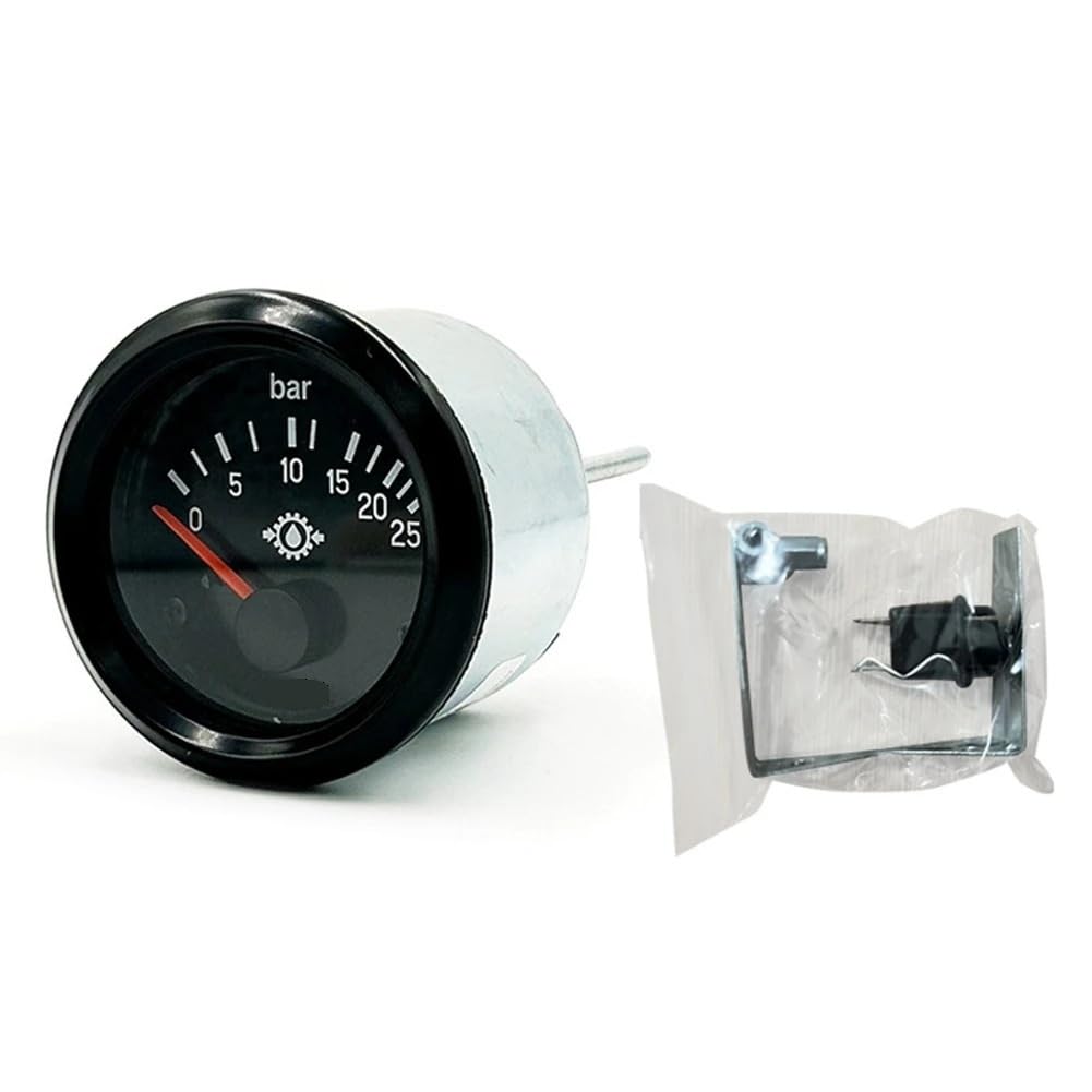 52 mm -Öldruckmesser, passend for 0–25 bar 12 V Generatorteile, Autobagger, technisches Fahrzeugzubehör