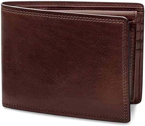 Bosca Men's Wallet, Dolce Leather Credit Wallet with I.D. Passcase, Dark Brown
