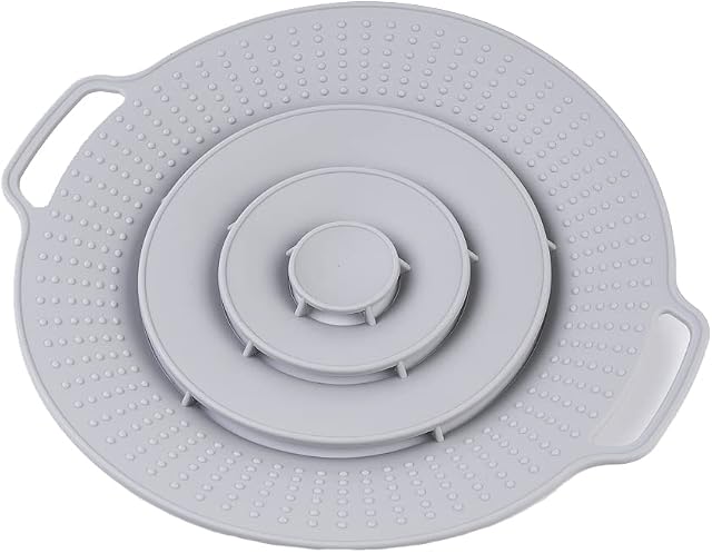 RUNUP Pot Cover Spill Stopper Lid, Prevent Pot From Boiling Over, 12 inch Silicone Spill Stopper Pot Pan Lid Multi-Function Kitchen Tool, Used in Stove Top, Microwave, Bowls