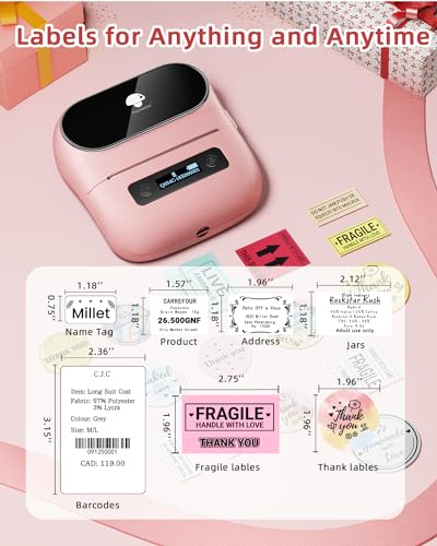 Image of Phomemo M220 Bluetooth Label Maker,Portable Thermal Printer | for Small Business Office Home - 1900+ Templates 7900+ Icons - Compatible Phone, PC