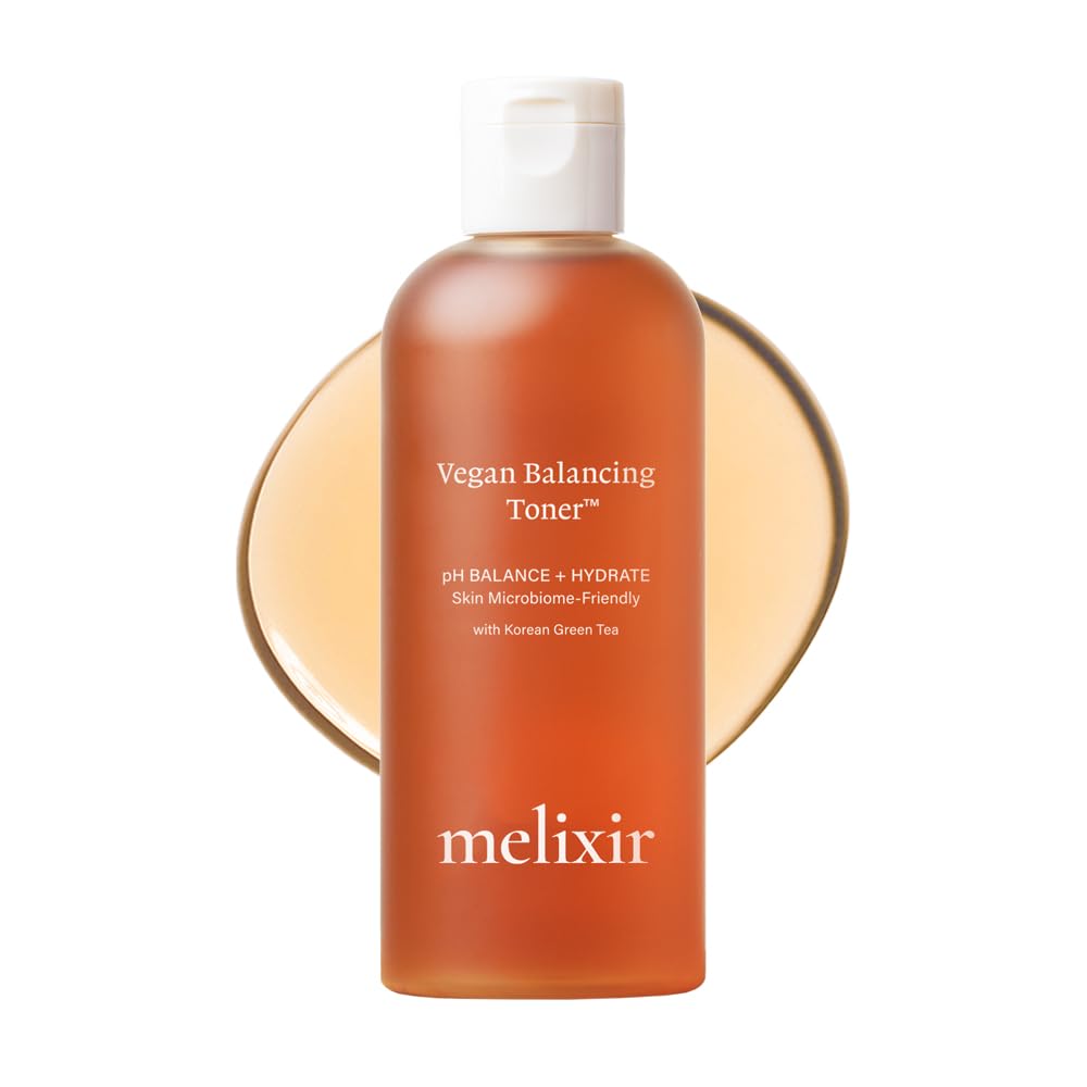 Melixir Vegan Balancing Toner for Sensitive & Acne-Prone Skin, With Soothing Organic Green Tea Extract, Hydrating Water Facial Toner, Alcohol-Free, Korean Skincare for Men and Women (290ml)