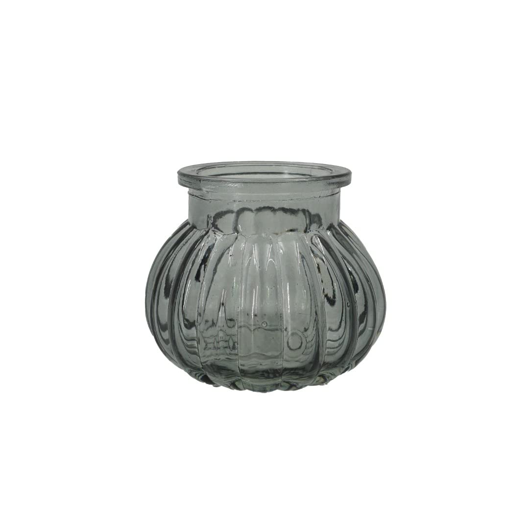 Angraves Multicolor Small Dove Grey Bubble Bud Glass Flower Vase Jar Home Decoration Ornament