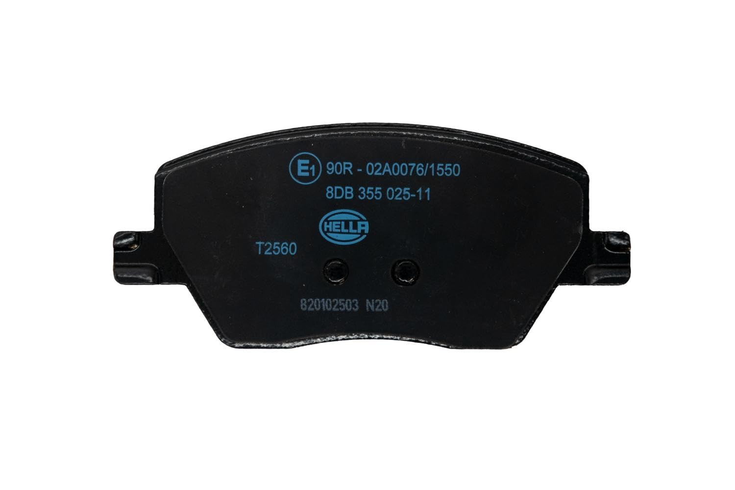 HELLA PAGID 8DB 355 025-111 Juego de pastillas de freno T2560 Espesor 19.2mm Sistema de frenos Mando con avisador acústico de desgaste por ej. DODGE / FIAT