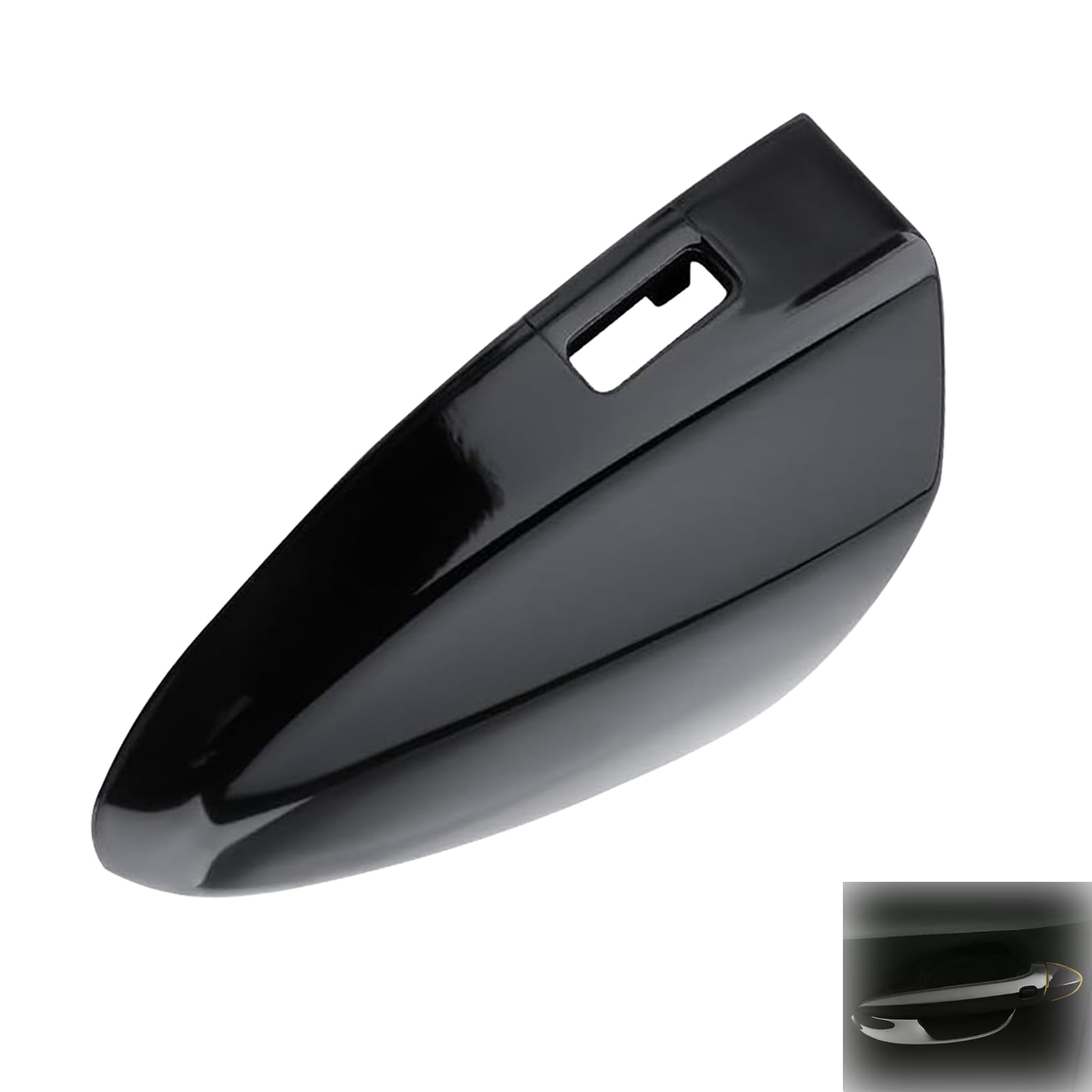 Gztoyu Front Left Ouside Door Handle Key Cover Cap Fit for Lexus IS250 2006-2013 IS350 2006-2015 is F 2008-2014 Replacement OEM 69218-53021 69218-53021-B1Black/White (Black)