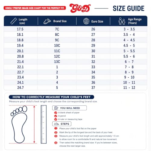 Image of G&D Epic Kids Casual Shoes for Boys & Girls | Lightweight Comfortable Sneakers, Play and Outdoor Activities