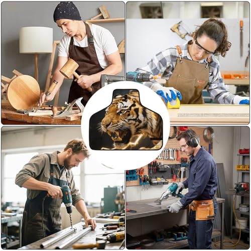 Delantal de trabajo ajustable con 8 bolsillos para hombres y mujeres miniatura 6