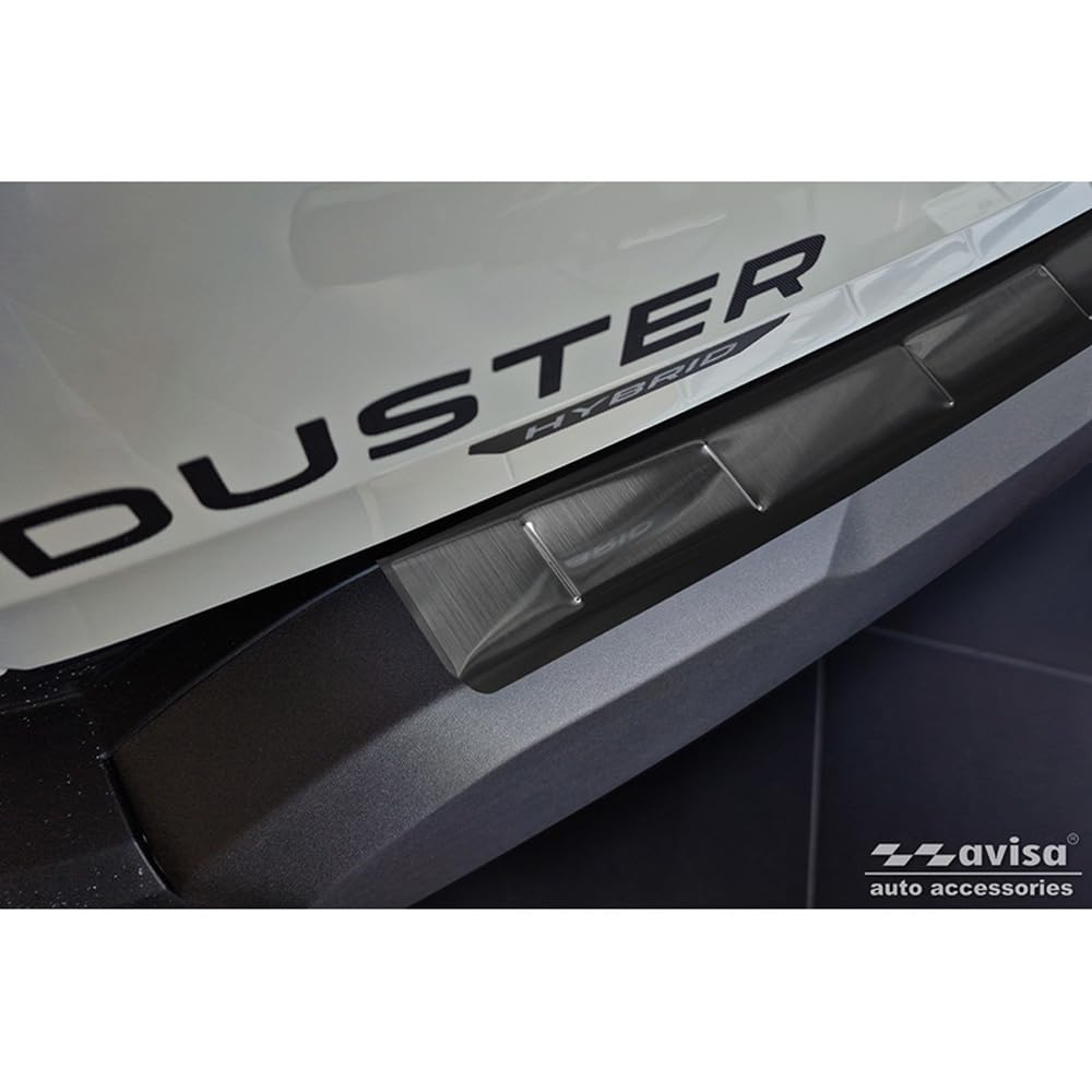 Avisa Schwarz Edelstahl Heckstoßstangenschutz Kompatibel Mit Dacia Duster Iii 2024- 'Ribs'