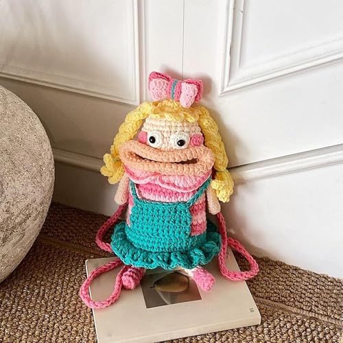 Bolso para teléfono de boca de salchicha: divertido diseño de punto cruzado para mujer 4