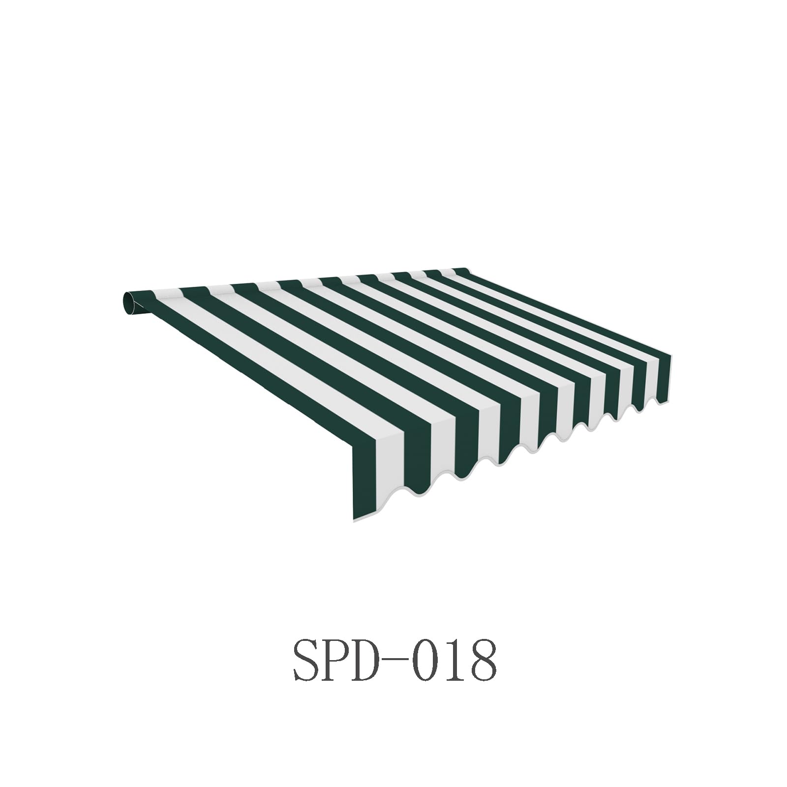 VANA Markisenstoff Volant für 4 m Markise Ersatzstoff Markisentuch Bespannung Sonnenschutz, nur Volant, fertig genäht, Maß 3,83 x 0,21 m, Design SPD018
