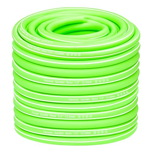 Tubo innaffio per irrigazione 6 strati antitorsione Giallo Flessibile antialga retinato da giardino (Diametro 1 e 1/4- 25 metri