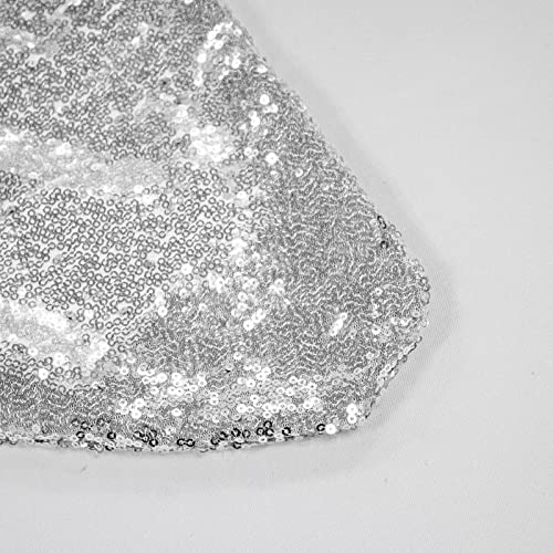 Jyflzq Silver Sequin Christmas Stockings 2Pc,16 Inch Glitter Bling Xmas Stockings Personalized,Sparkly Christmas Fireplace Party Decorations, For Kids #TOP3