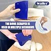 Walfos Dough Scraper Set of 3, Flexible Silicone Bowl Spatula, Kitchen Plastic Bench Dough Scraper Tool for Bread Dough, Sourdough, Cake, Fondant Icing, Blue & Teal/Aqua...