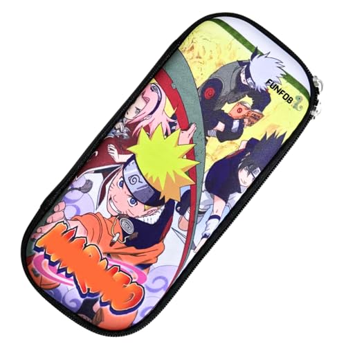 Image of Funfob Polyester Anime Pencil Box For School College For Pen Pencil Or Other Stationery Products Pencil Pouch Travel Or Cosmetic Case | Nr- All Character, Multicolor