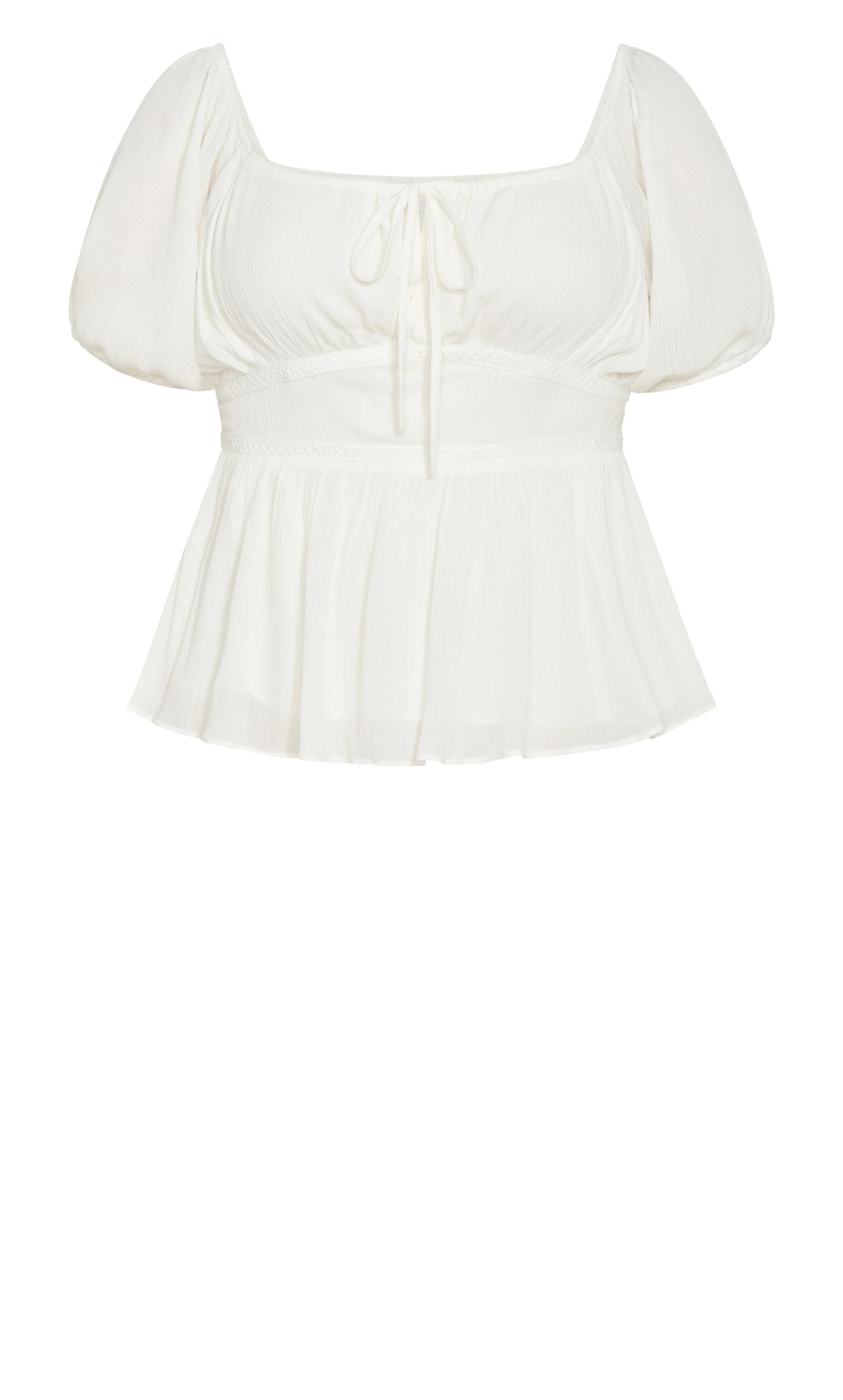 City Chic Women's Plus Size Top - Ebony, Ivory, 20 Plus