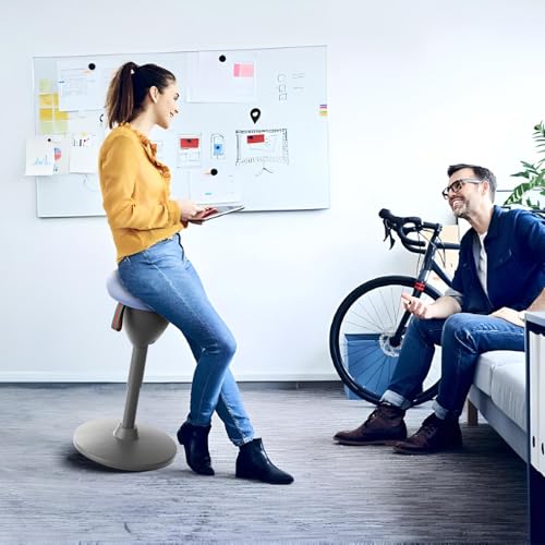 Image of Adjustable Standing Desk Chair, Ergonomic Wobble Stool Standing Desk Stool, Encourage Good Posture, Height Adjustable Stool 19-35 inch, Non-Slip Base, Active Chairs for Adults