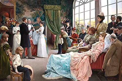 Peinture pour decoration salon Le Baptême de Julius Leblanc Stewart toile moderne affiche murale