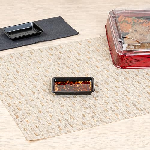 Restaurantware-Bento-Tek-1-Ounce-Sauce-Dipping-Dishes-1000-Disposable-Soy-Sauce-Plates-Rectangle-Stylish-Black-Plastic-Condiment-Serving-Trays-For-Serving-Dips-Vinegar-Wasabi-And-More Restaurantware Bento Tek 1 Ounce Sauce Dipping Dishes 1000 Disposable Soy Sauce Plates Rectangle Stylish Black Plastic Condiment Serving Trays For Serving Dips Vinegar Wasabi And More
