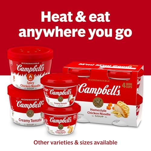 Image of Campbell's Creamy Tomato Soup, 7 Oz Microwavable Bowl (Pack of 16)