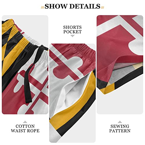Ollabaky Pajama Shorts for Men National Flag Pjs Bottoms Sleep Shorts Lounge Wear Pajama Pants with Pocket4