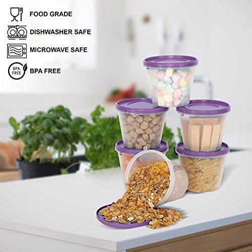 Image of Cutting EDGE Nesterware 1000ml Stackable Food Container (Set of 6, Purple) | BPA-free plastic, stackable design, leak-proof, kitchen storage, pantry, fridge, meal prep, reusable, travel use