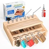 INIFEIDALA Montessori Juego de tablero de destornillador con cerradura y llave, juguetes Montessori para niños de 3, 4, 5 años, juego de herramientas para niños, juguetes sensoriales de aprendizaje