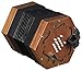 Trinity College AP-2230A English-Style 30-Button Concertina - Light Brown - Laminated Endplates, Black Bellows, Leather Straps, Padded Carrying Bag