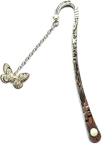 Miniatura 2 de Marcapáginas luminoso, marcadores de lectura retro que brillan en la oscuridad para mujeres, hombres y amantes, marcadores de libros con colgante,