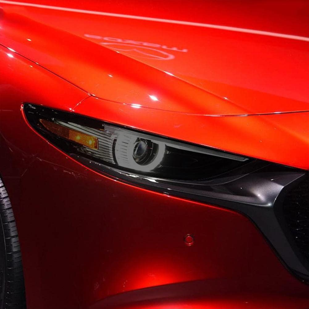 2 Pezzi Auto Faro Tinta Nero Pellicola Protettiva Vinile Protezione Adesivo TPU Trasparente, per Mazda 3 BP 2019 2020- Accessori