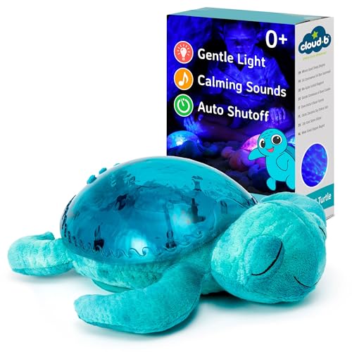 Image of Cloud b Ocean Projector Nightlight with White Noise Soothing Sounds | Adjustable Settings and Auto-Shutoff | Tranquil Turtle - Aqua