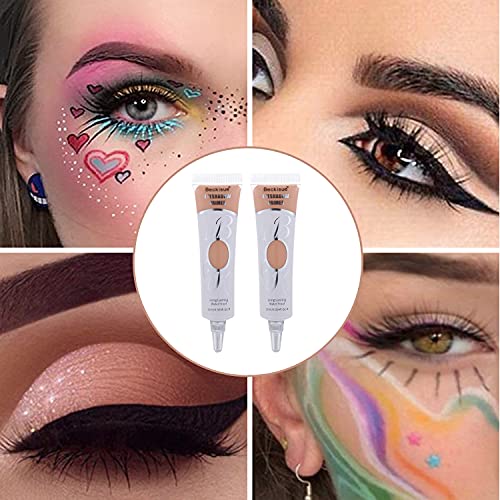 2PCS Matte Eyeshadow Primer, Makeup Eyeshadow Base to Prevent Oily Lids and Creasing, Long-lasting Waterproof, Eye Makeup Primer for All Type Skin