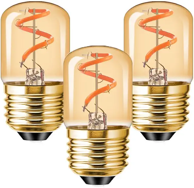 KINGYEENUO Vintage E27 LED Bulb 1.5W Amber Dimmable Edison Screw Lamp
